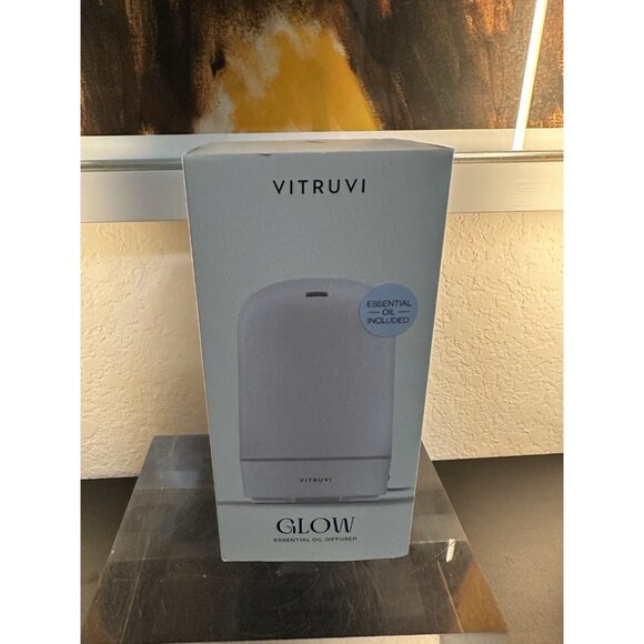 Vitruvi Diffuser - White Glow Stone Essential Oil Diffuser (H-1) - Picture 1 of 7